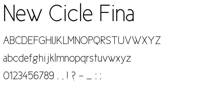 New Cicle Fina font